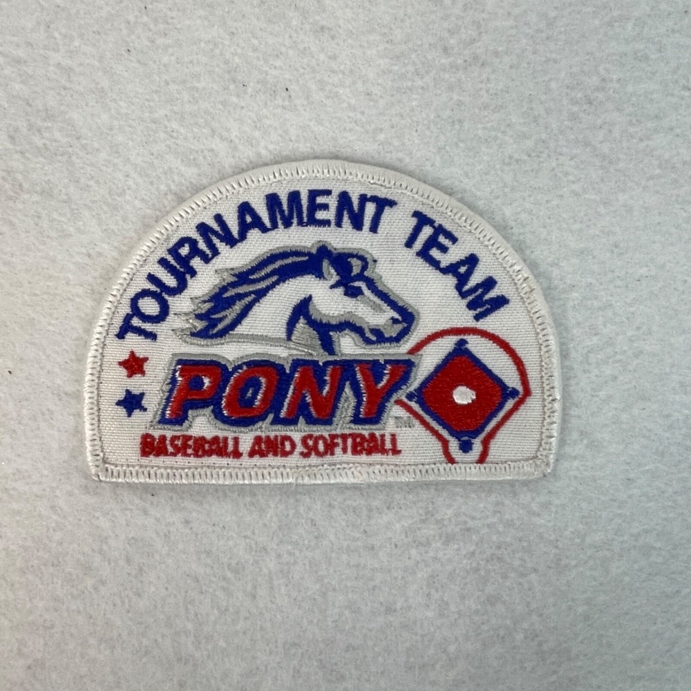 Pony League Baseball and Softball Tournament Team Patch